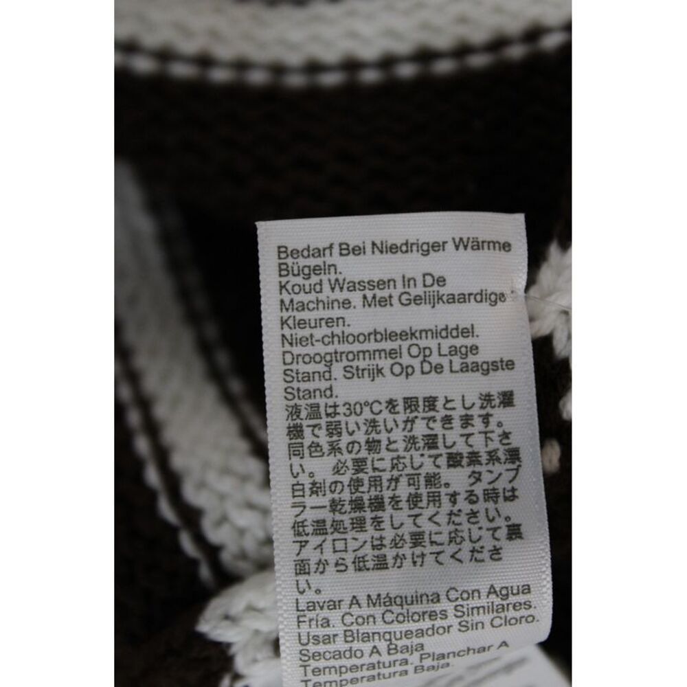 J Crew Women Brown Striped Cotton Mock Neck Pullover Sweater Size M - Picture 5 of 6